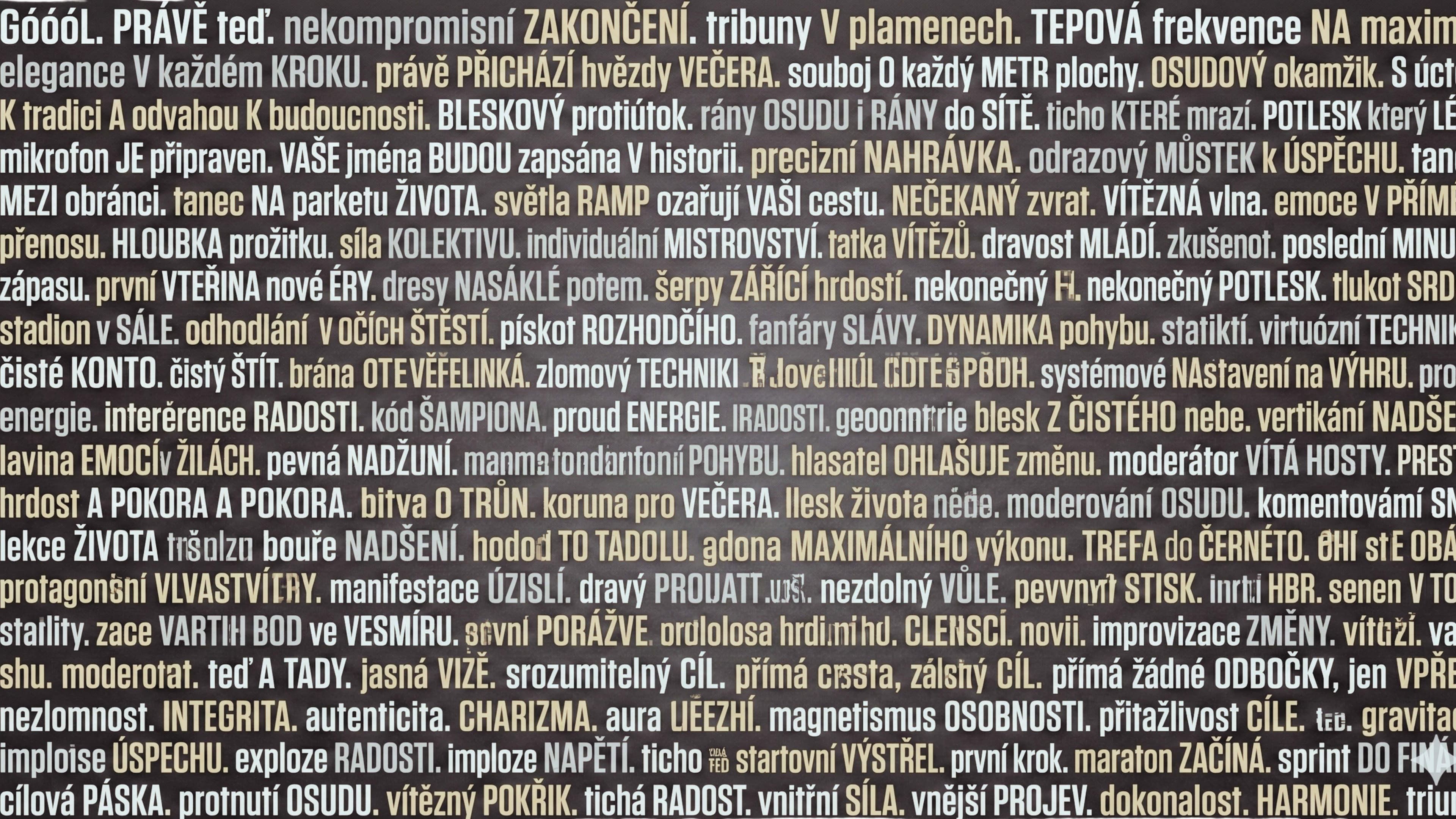 Dekorativní text na pozadí